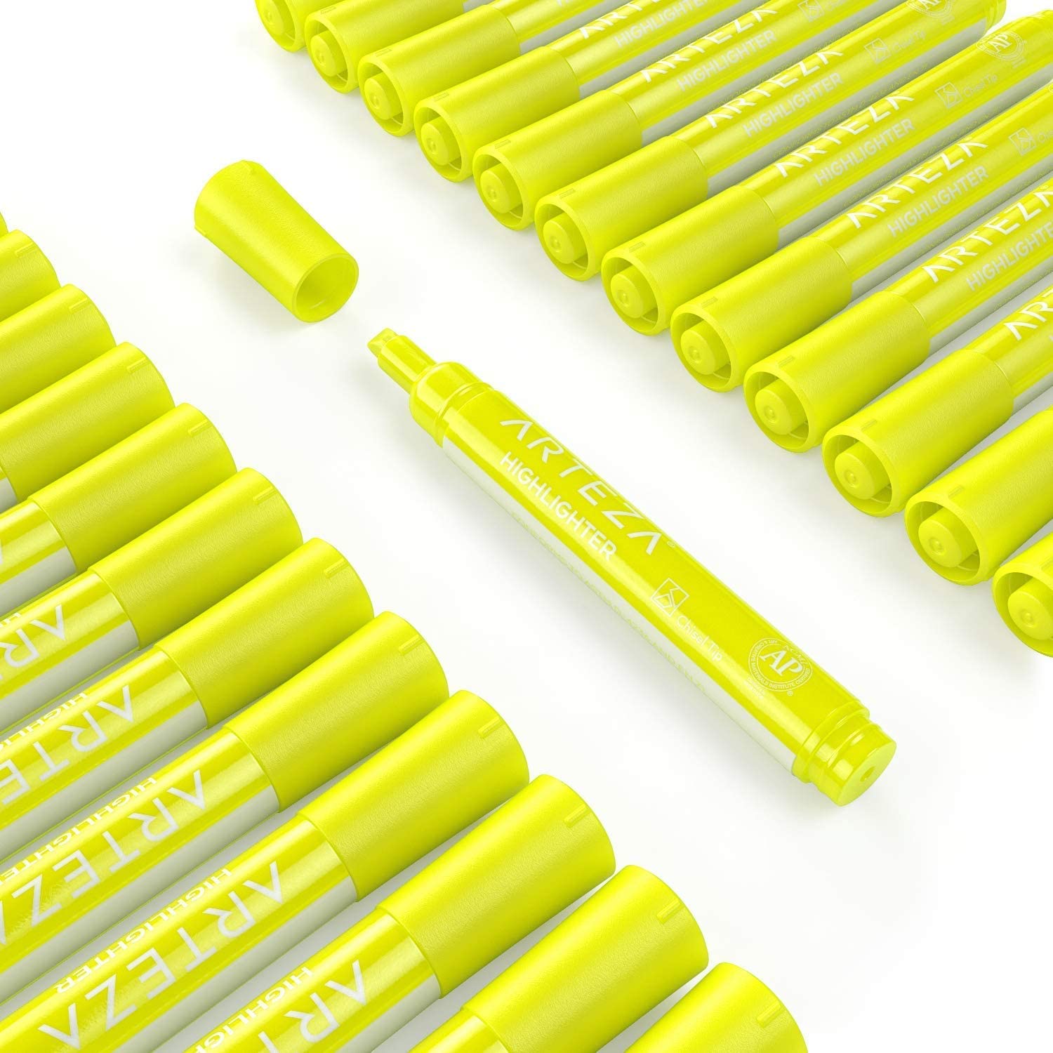 Highlighters, Yellow, Wide Chisel Tip - Set of 64