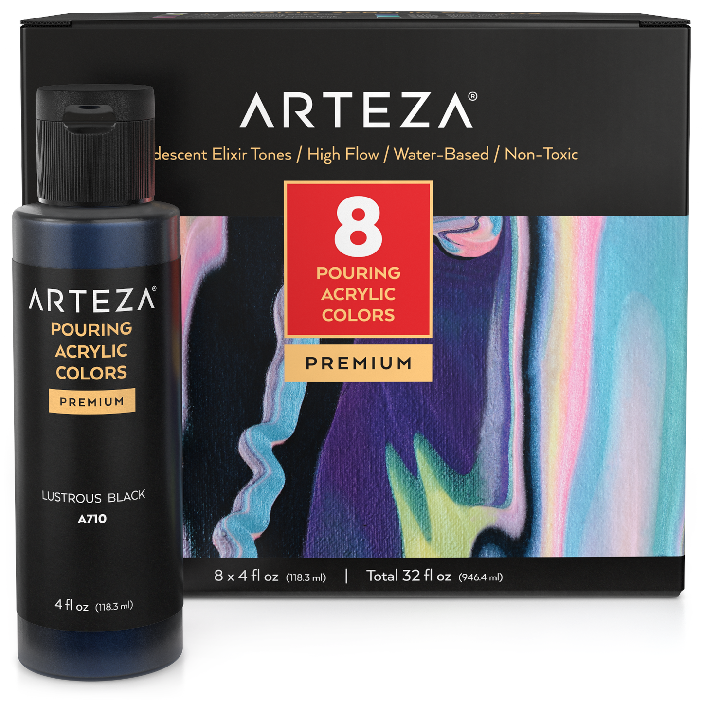 ARTEZA Neon Acrylic Paint High Viscosity Water-Based Paint, Glossy Fin –  ShopBobbys
