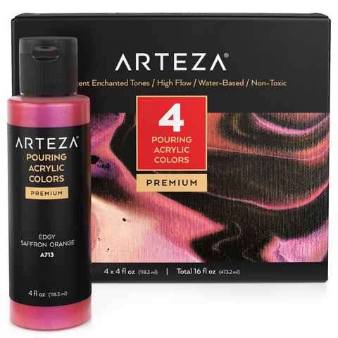 166 IRIDESCENT PAINT FROM ARTEZA REVIEW ACRYLIC POURING Gorgeous