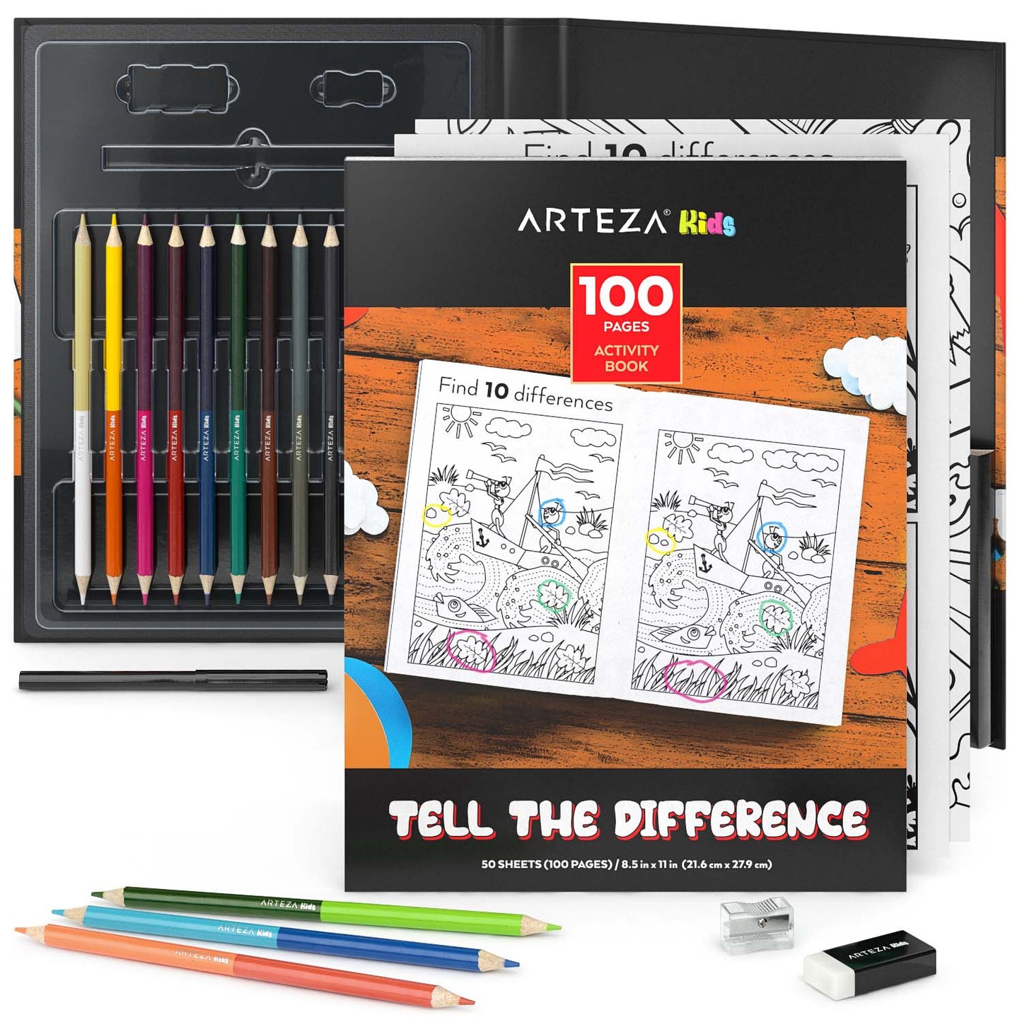  ARTEZA ARTZ-4308 Artists-Drawing-Sets, A005 Mars Black