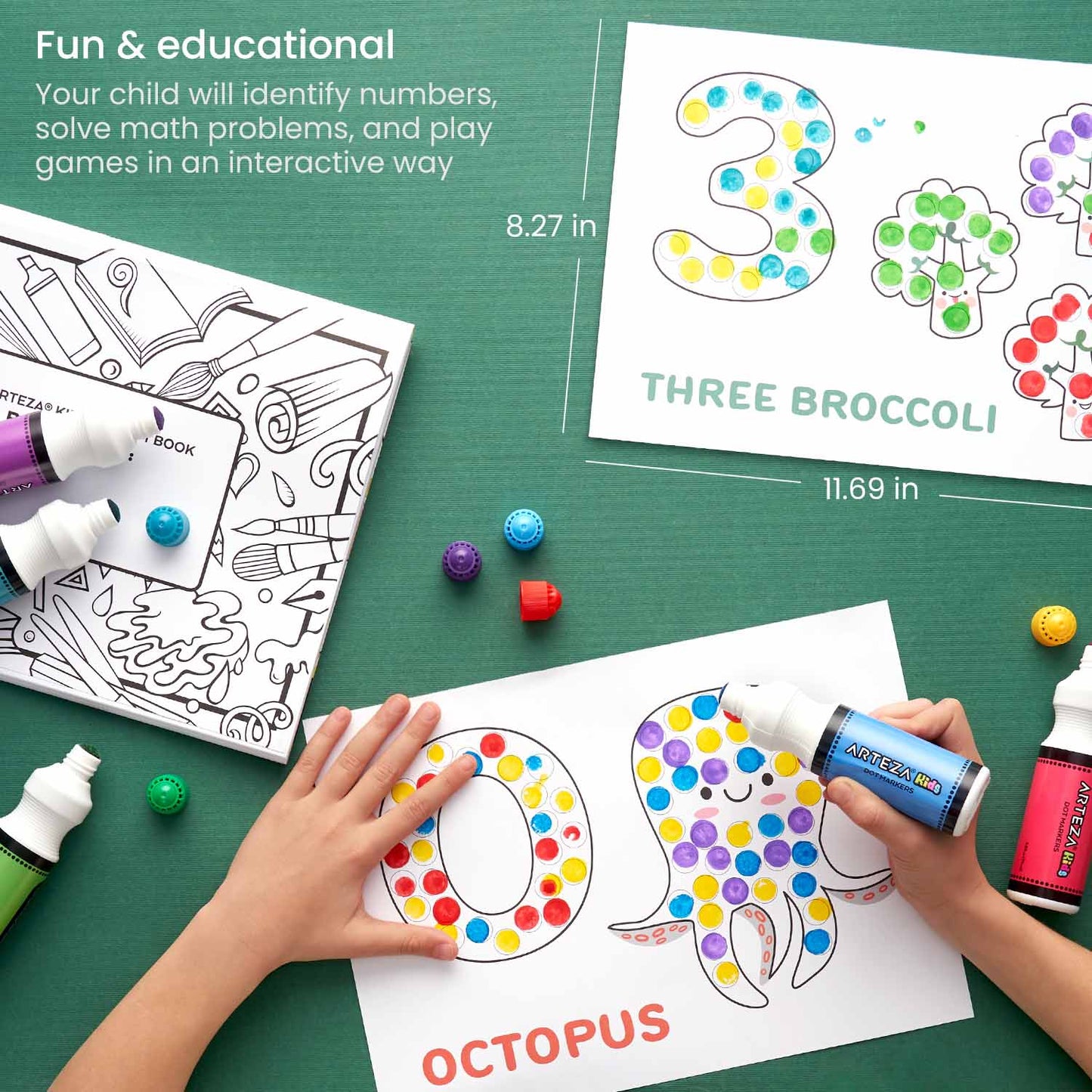 Kids Dot Marker Alphabet, Numbers, & Shapes Activity Book Set