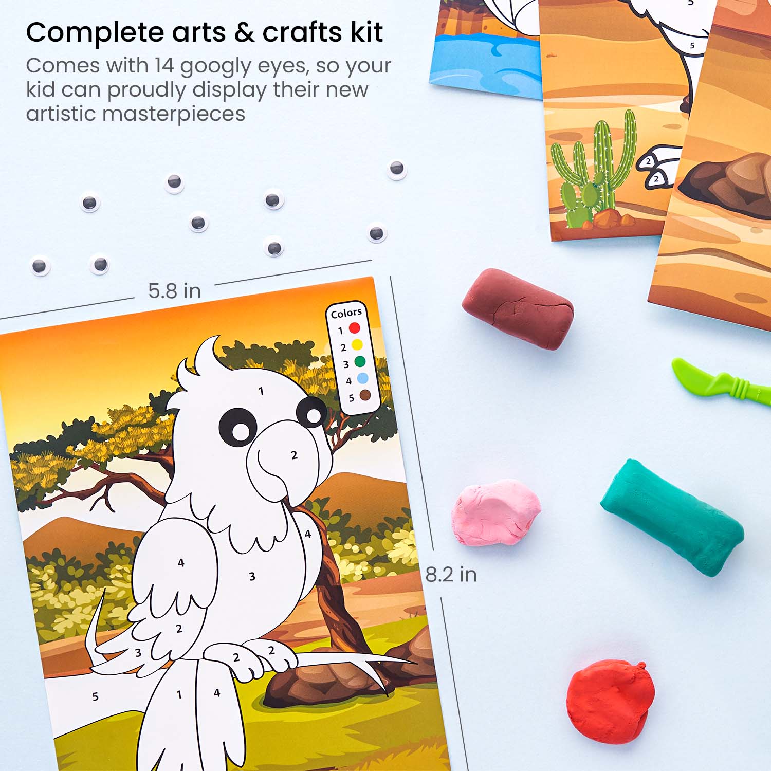 Artstifica Art & Craft Kit for Drawing for Kids Age 4-8, 2-5, 8-12, with Kids Art Supplies and Unique Guides. Drawing and Coloring Real Animals