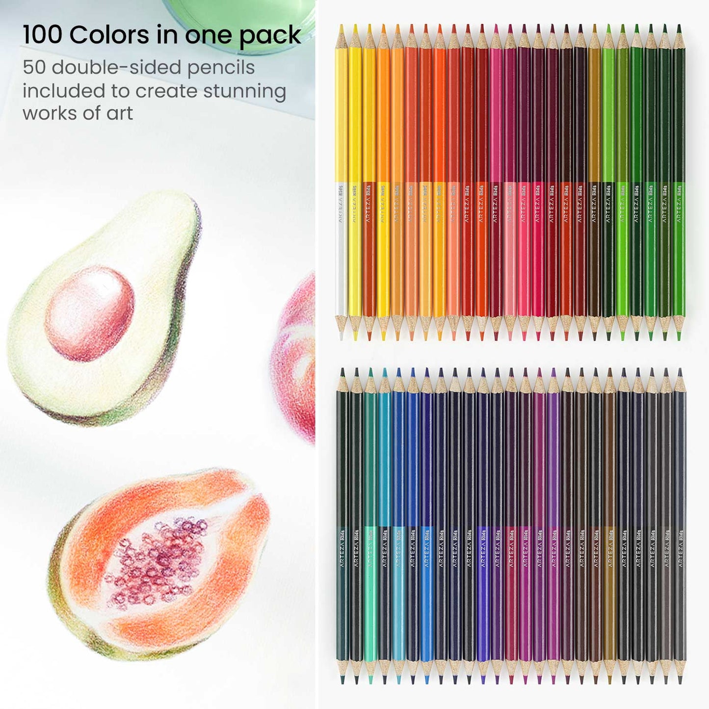 Artist Colored Pencils Set, 100 ct