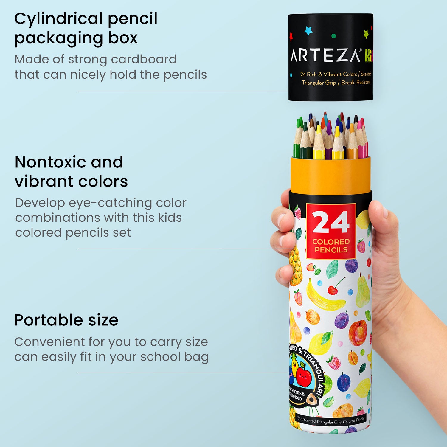 Back To School Season New Arrival Creative Colorful Pencil Set, Primary  School Students Colored Pencils, Kids' Pencils