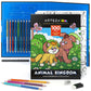 Kids Coloring Book Kit, Animal Kingdom