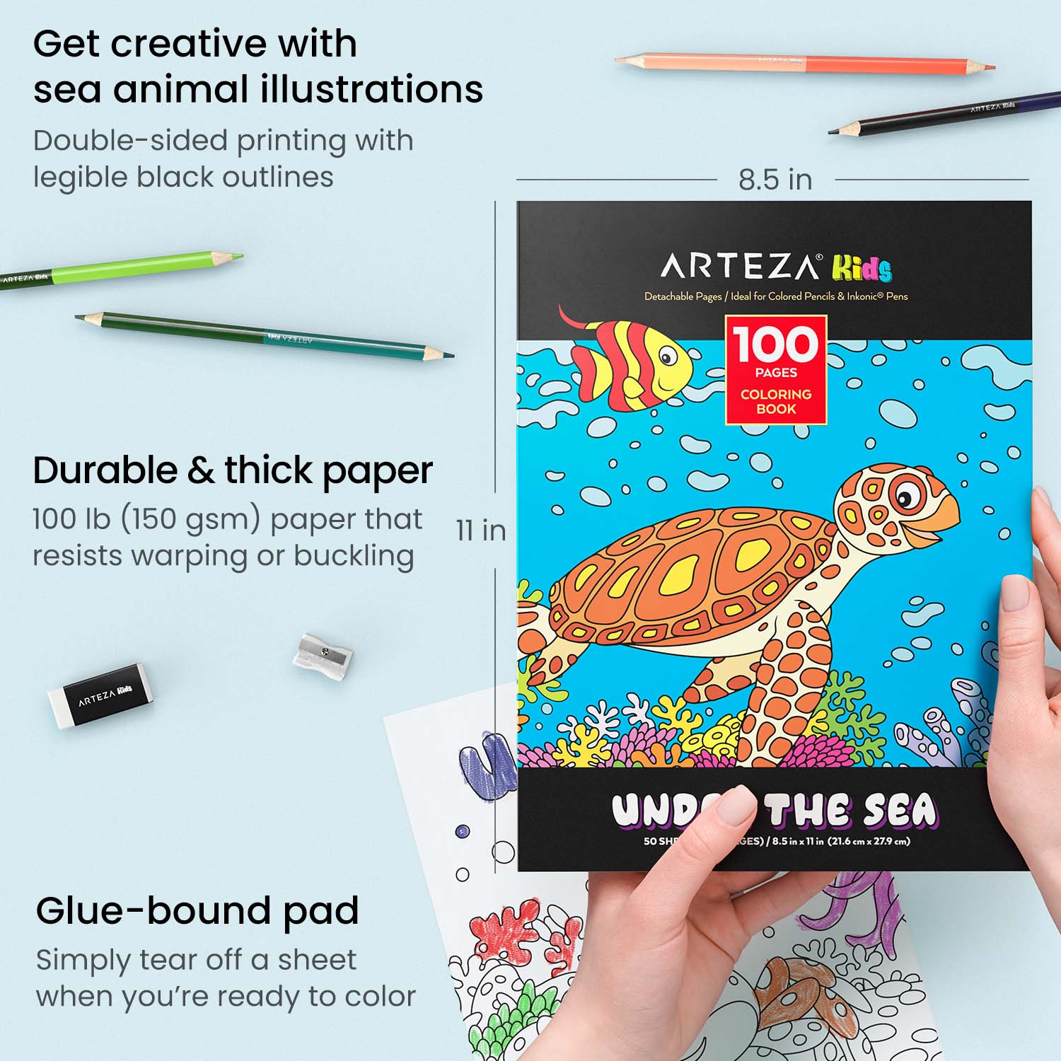 Under The Sea Mini Coloring Roll – Bubs' and Betty's