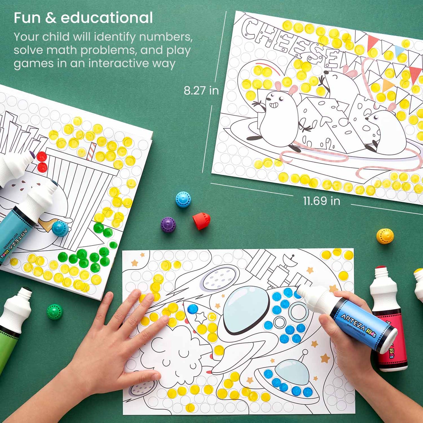 Kids Coloring Dot Marker Activity Book Set