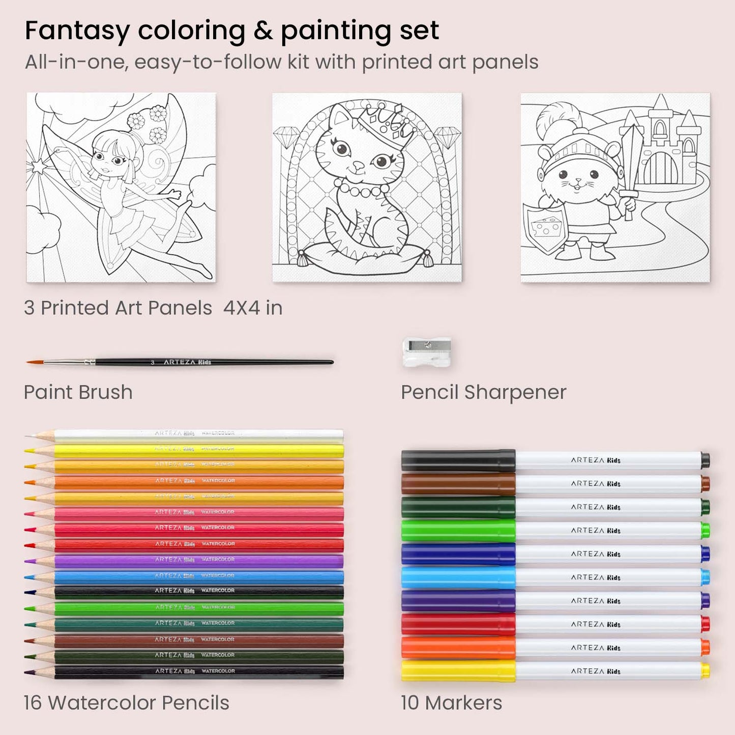 Colorful Kids Art Set in Case – Make & Mend