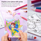 Kids Coloring and Painting Set, Fantasy, 4" x 4"