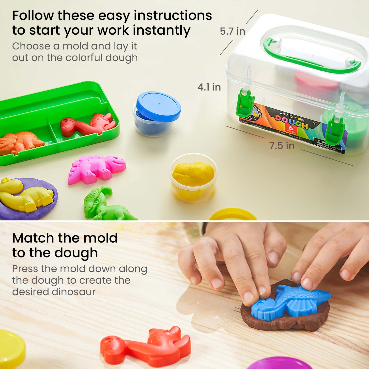 Kids Dough Kit, Dinosaurs