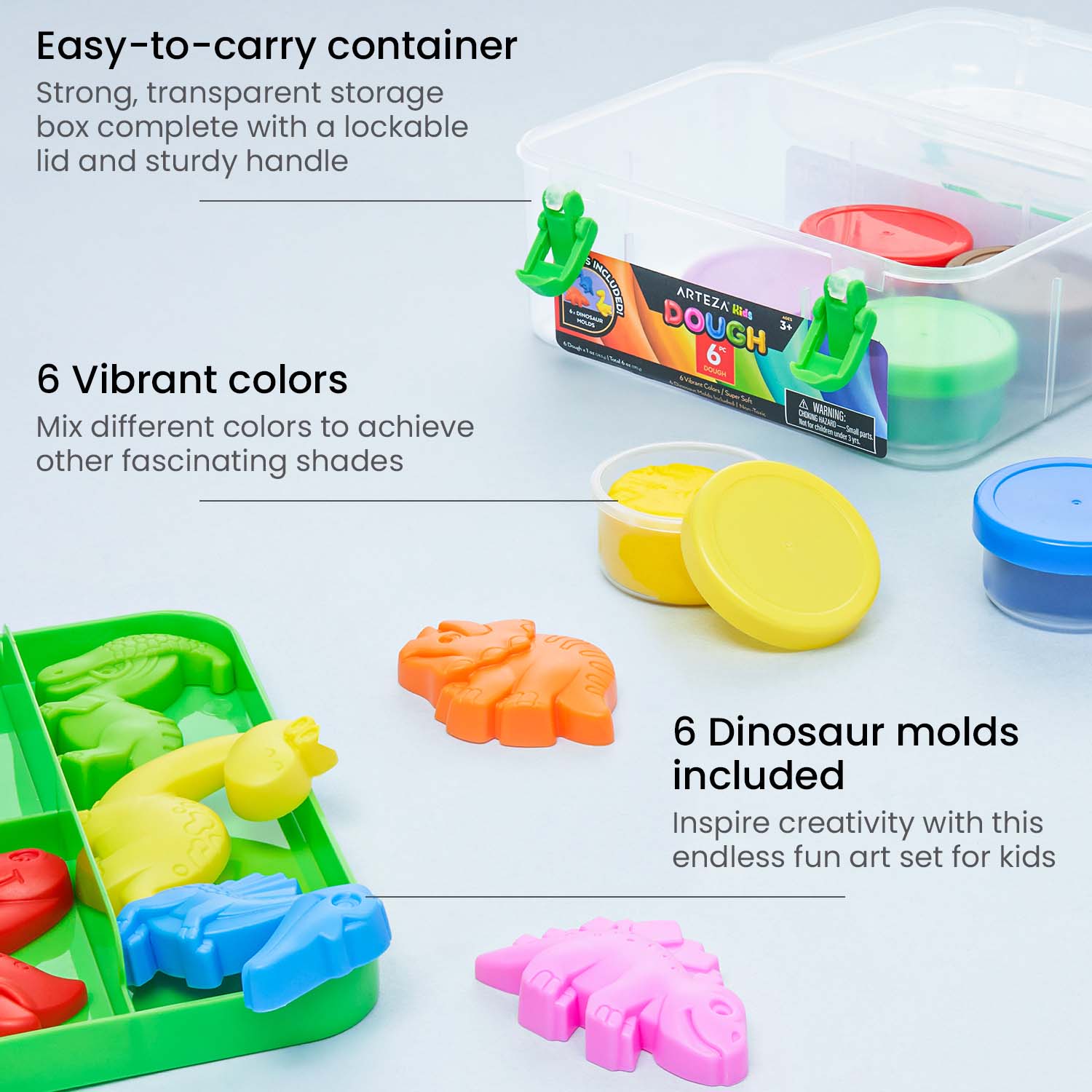 Kids Dough Kit, Dinosaurs