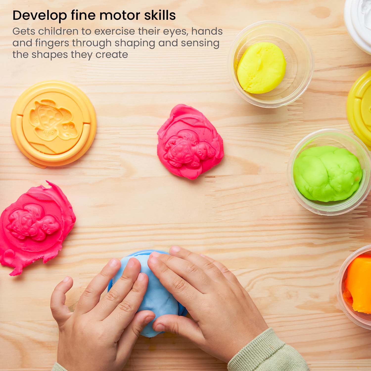 Fine Motor Skills for Kids Dough Neon Colors