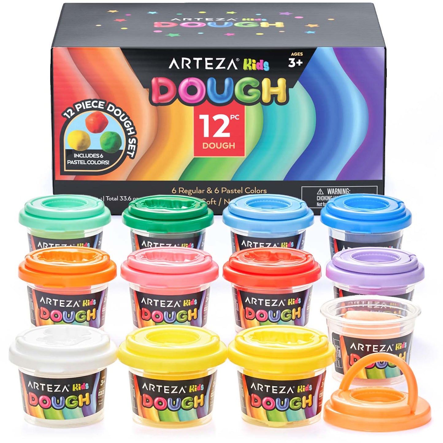 Kids Classic and Pastel Dough 12 Tubs