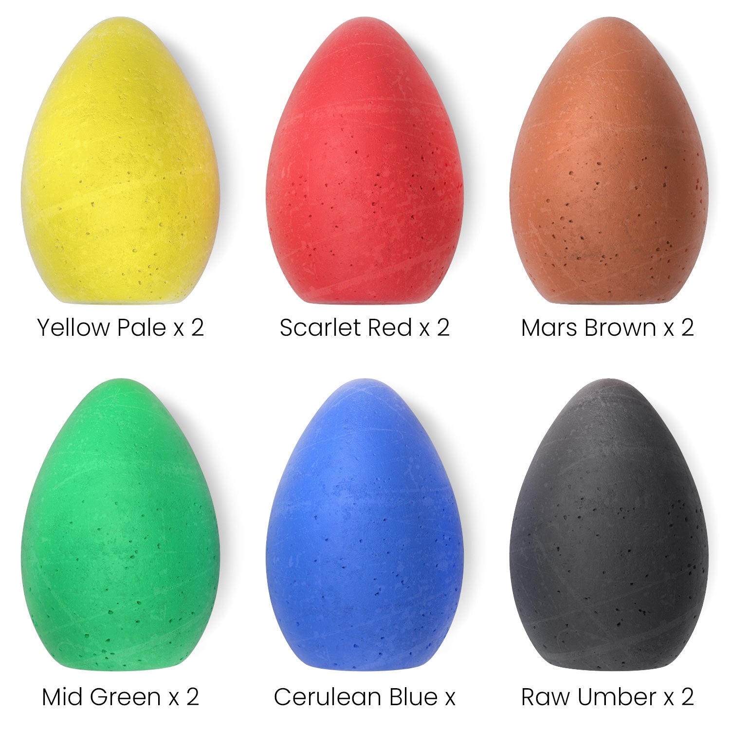 Kids Egg Shaped Chalk - Set of 12