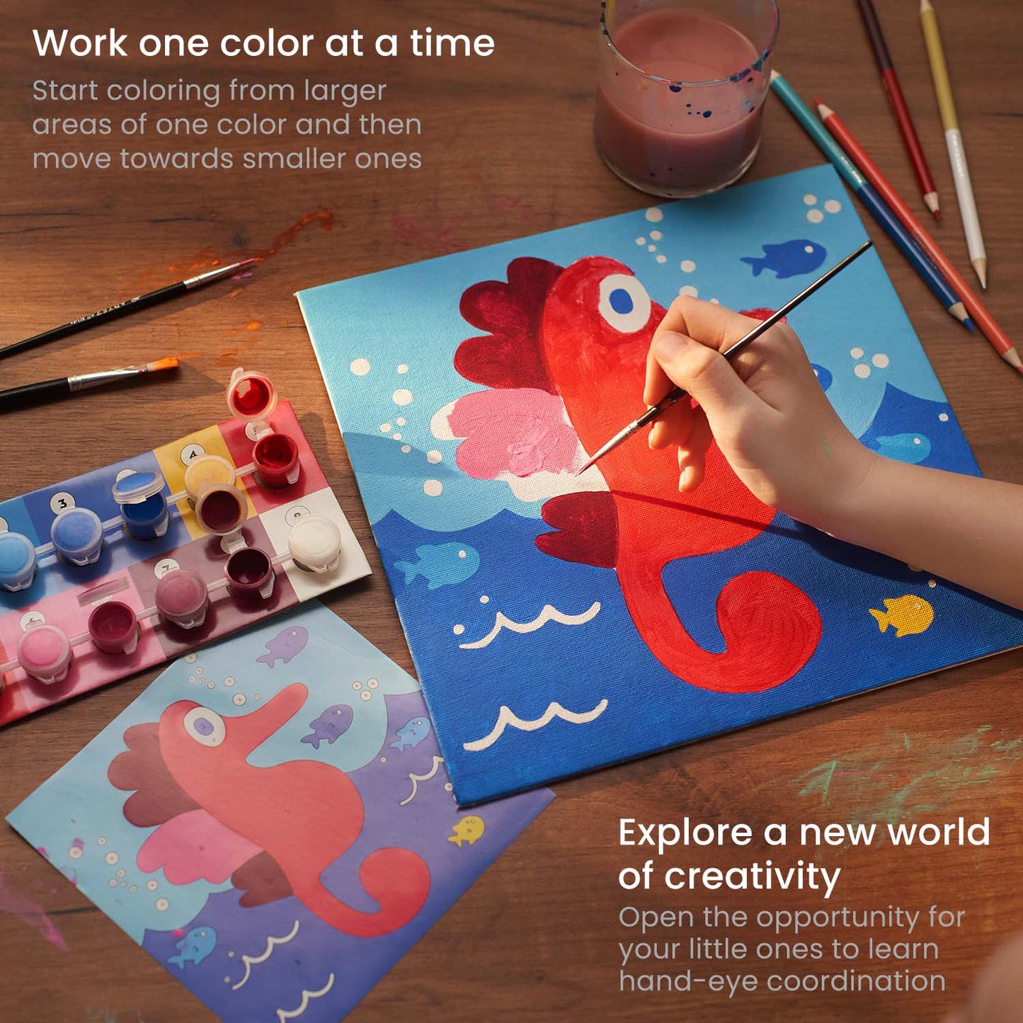 Kids Paint by Numbers Kit, Sea Life | Arteza