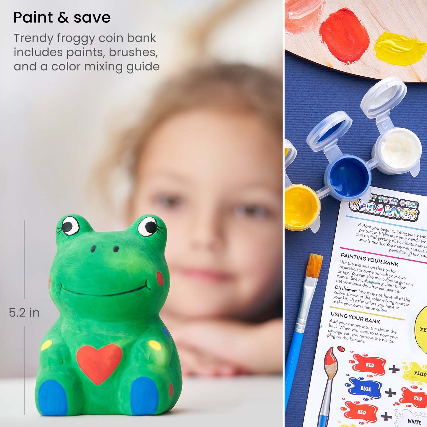 Kids Paint Your Own Ceramics, Frog Bank
