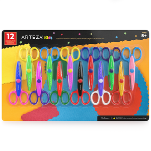 Kids Pattern Scissors 5.5” - Set of 12
