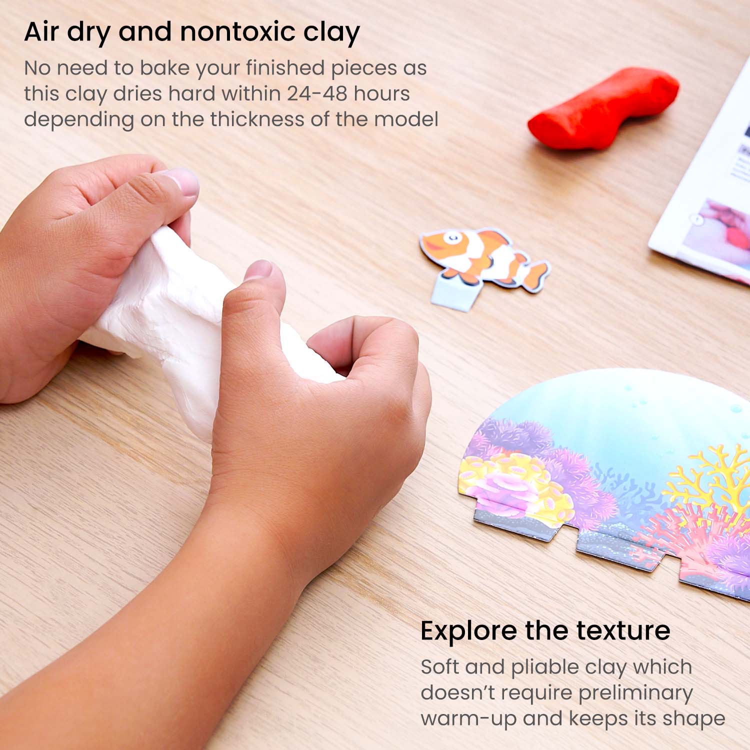 Kids Art Modeling Clay Kit, Non Toxic, Non dry Clay, Kids Clay, US SELLER  07