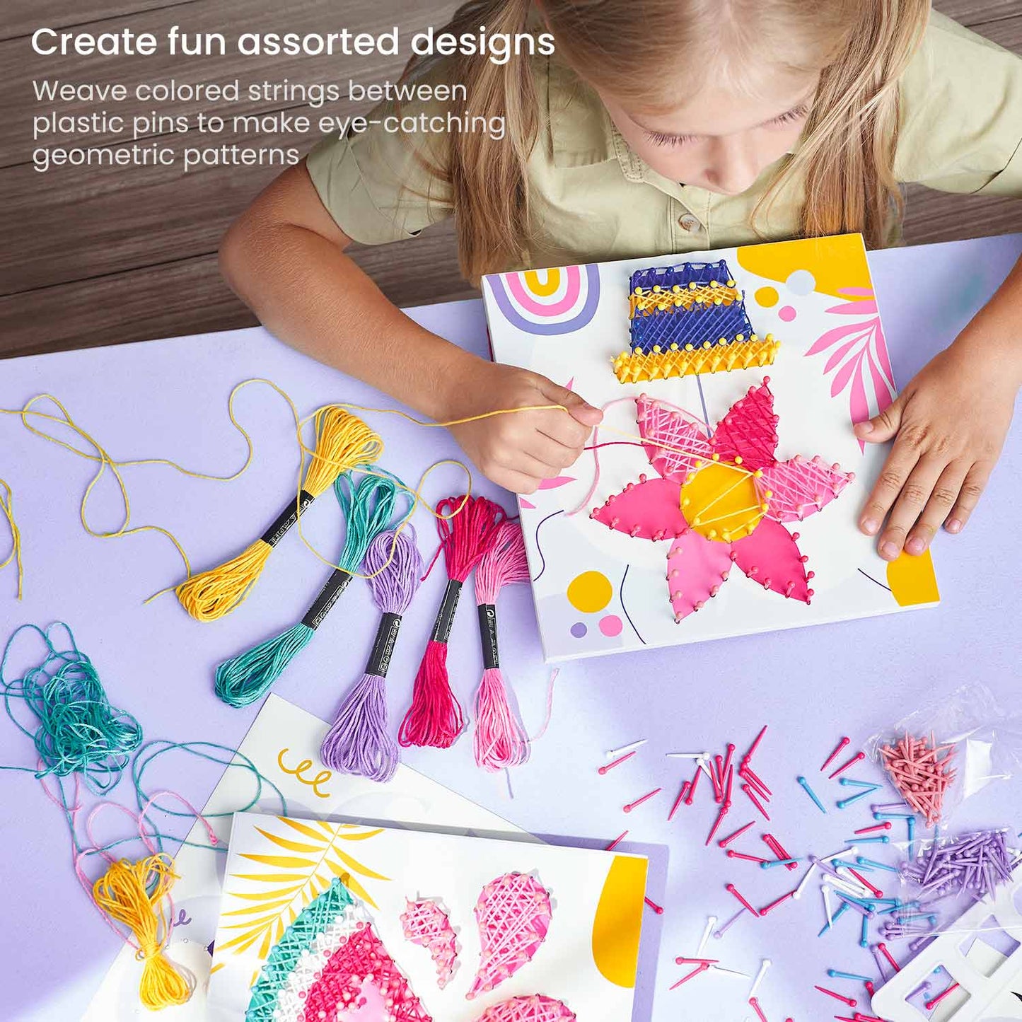 Fun Designs Arteza Kids Mixed Designs String Art