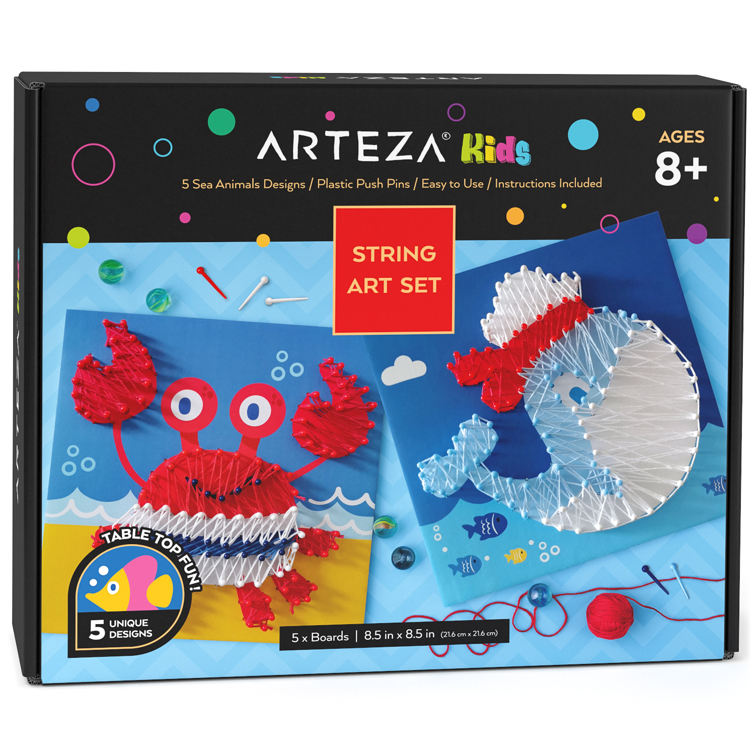 Kids String Art, Mixed Designs - Set of 5 | Arteza