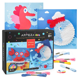 Arteza Kids Pattern Scissors 5.5, Assorted Colors - 12 Pack