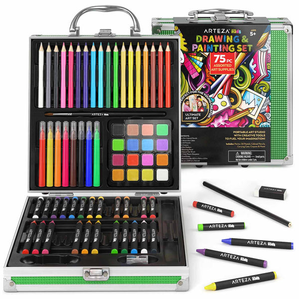 Shrewd Spend Drawing Kit Shuttle Art 103 Pack Drawing Pencils Set Sketching  and Drawing Art Set with Colored Pencils Sketch and Graphite Pencils in  Portable Case Drawing Supplies for Kids Adults and