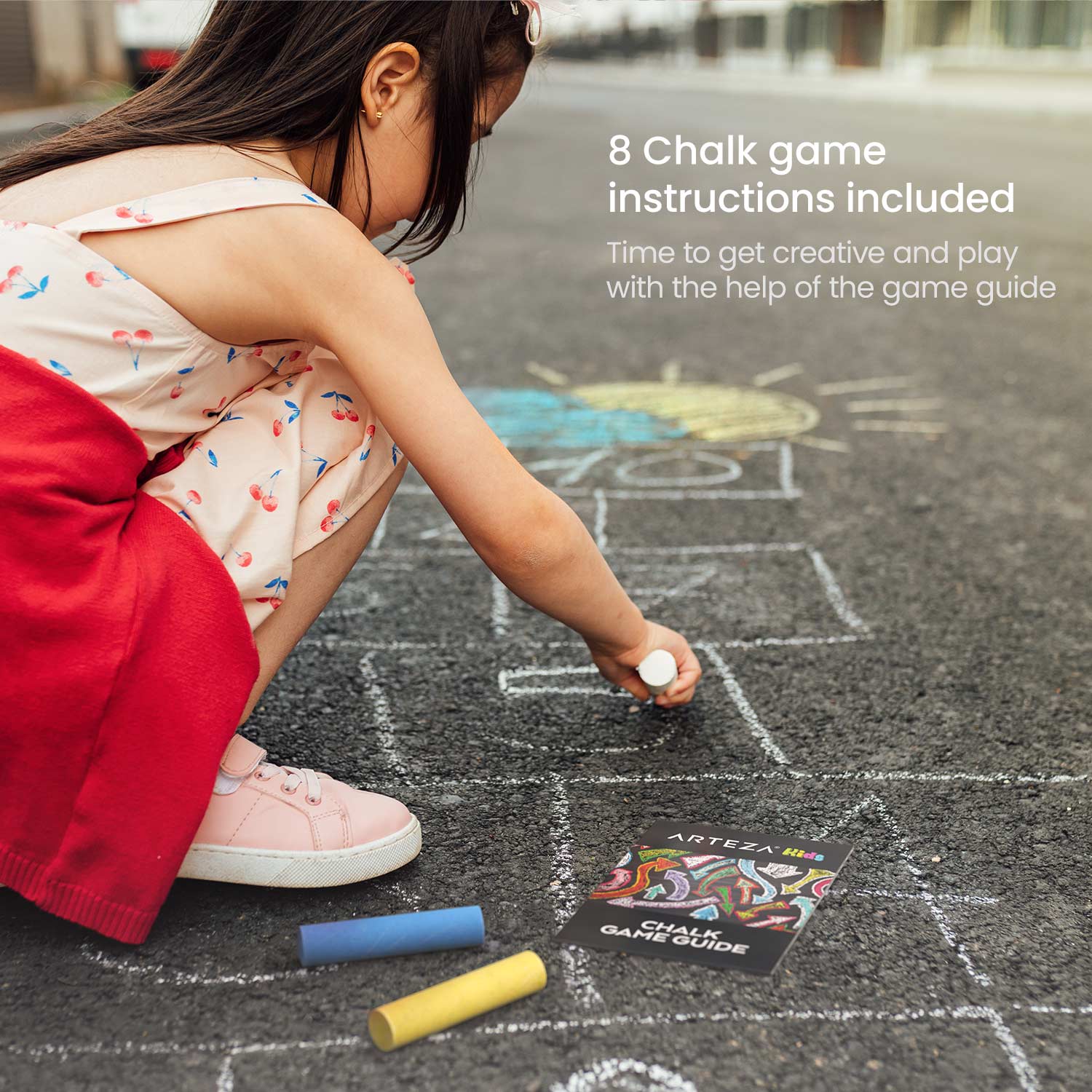 Sidewalk / playground chalk - Box of 100 assorted