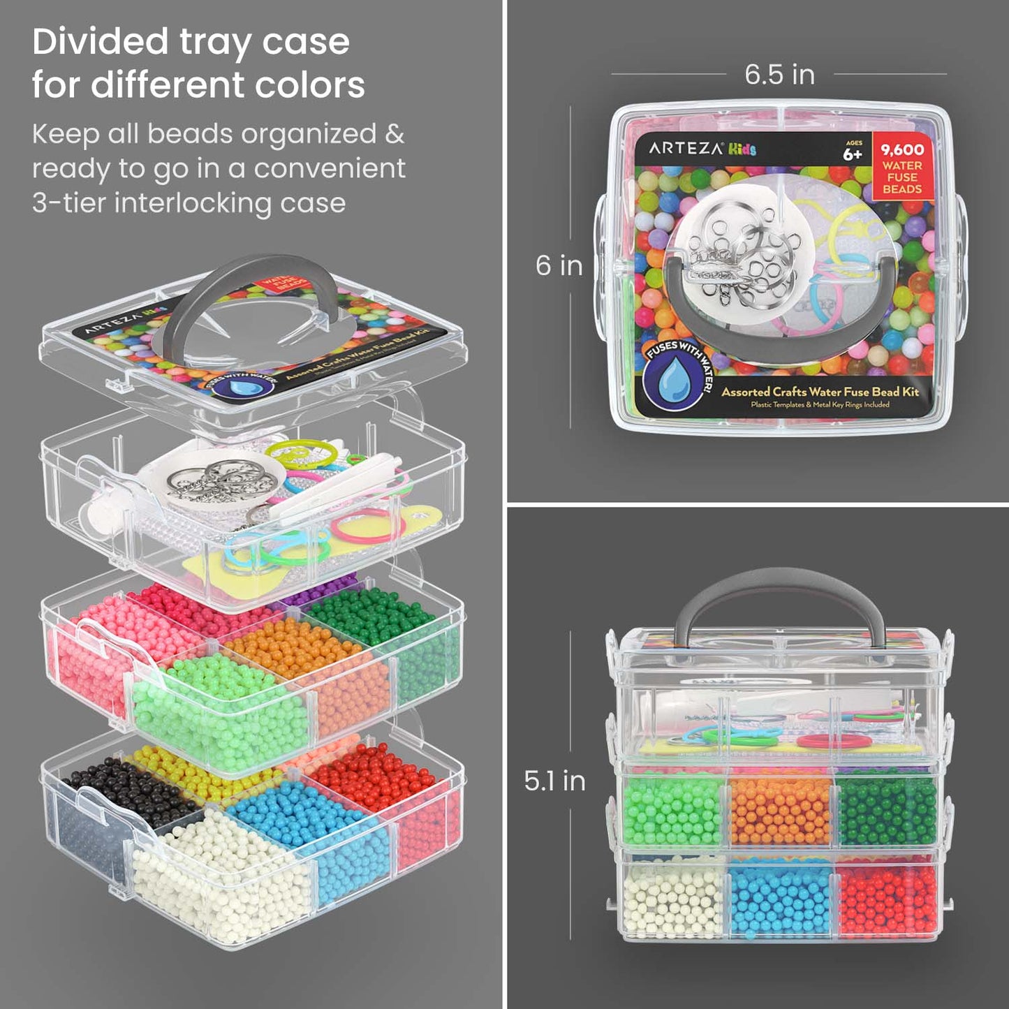 Three-Color Plastic Fuse Beads Tweezers Handmake Beads Crafts