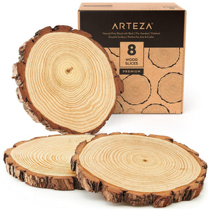 Set of 10 Wood Slices for centerpieces! Wood Slice Centerpieces, Wood Rounds, Tree Slices (8 inch)