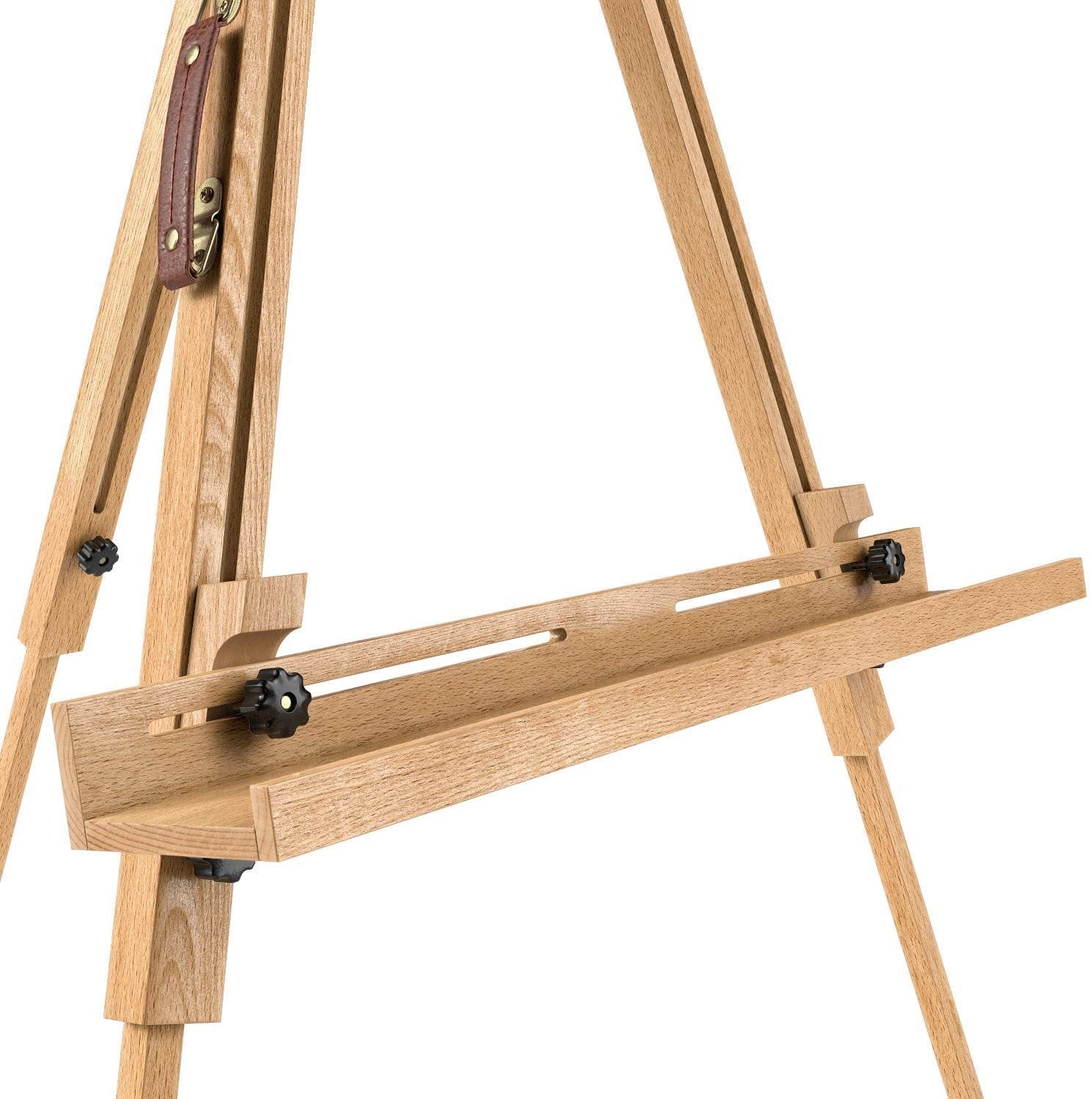 Arteza Tripod Easel, 12, Pack of 6, Natural Pine Wood Finish with Non-Slip for