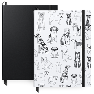 Journals, Dog Design, Lined Paper - Set of 2