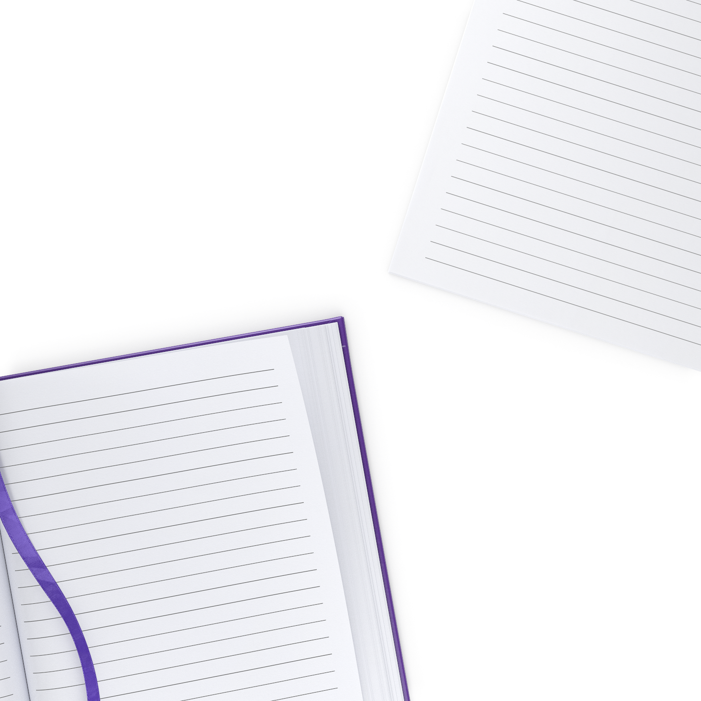 Journals, Lavender Field Design, Lined Paper  - Set of 2