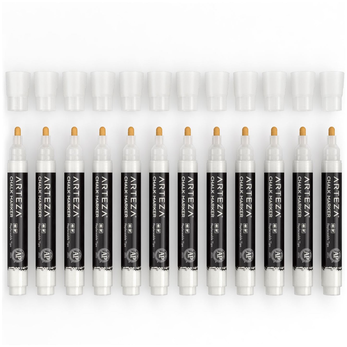 Liquid Chalk Markers, White - Set of 12
