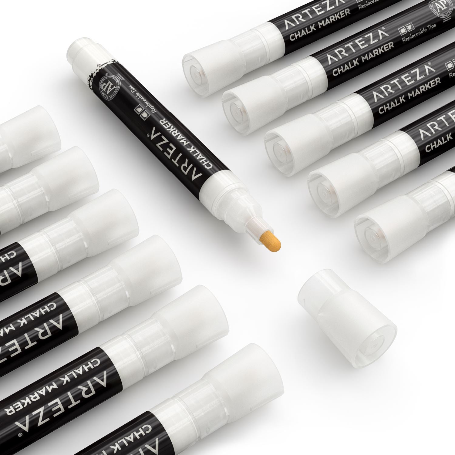White Liquid Chalk Markers 12 Pack Chalkboard Markers Erasable Glass  Markers Was
