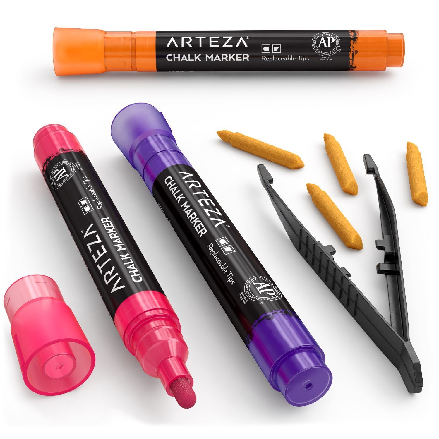 16 Vibrant Liquid Chalk Markers w/Case - Easy to Clean & Erase Chalkboard  Markers, Revesible Tip