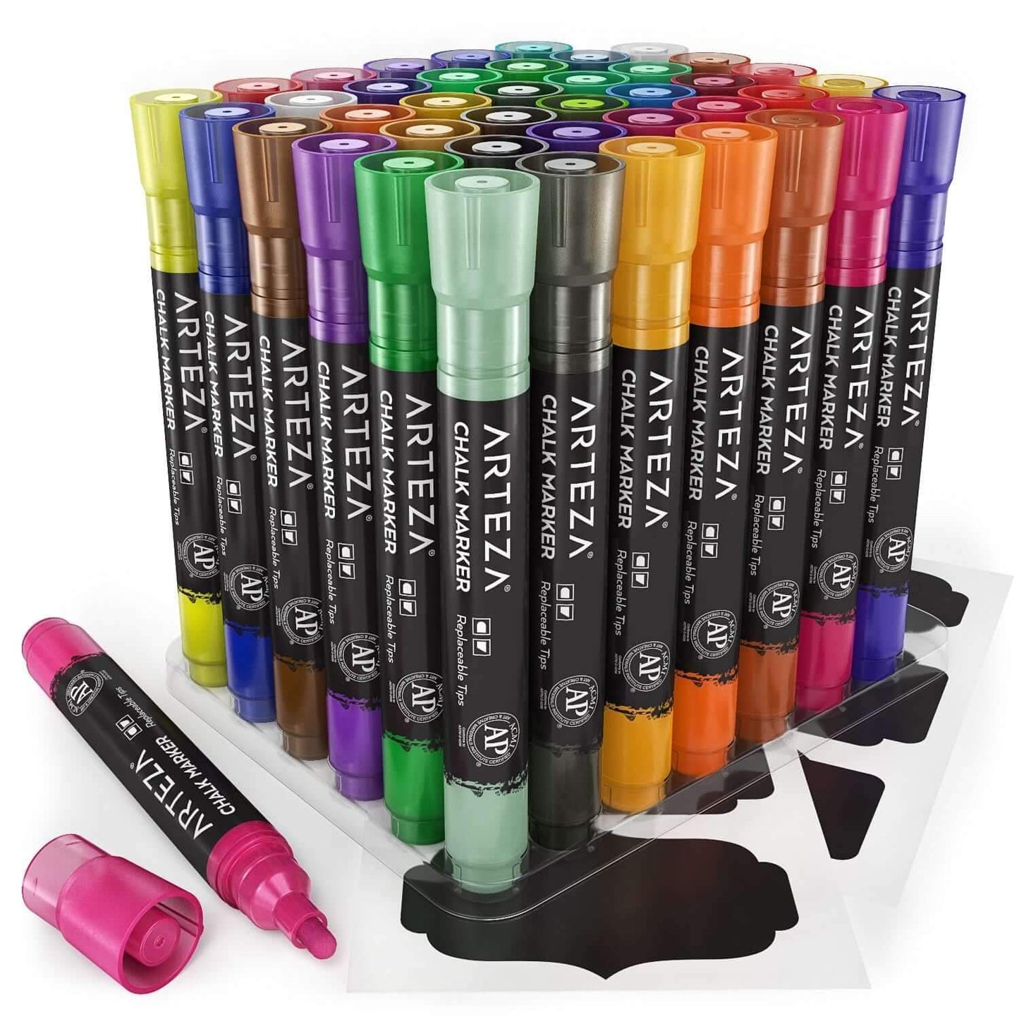 Arteza Liquid Chalk Markers, Metallic - Set of 8