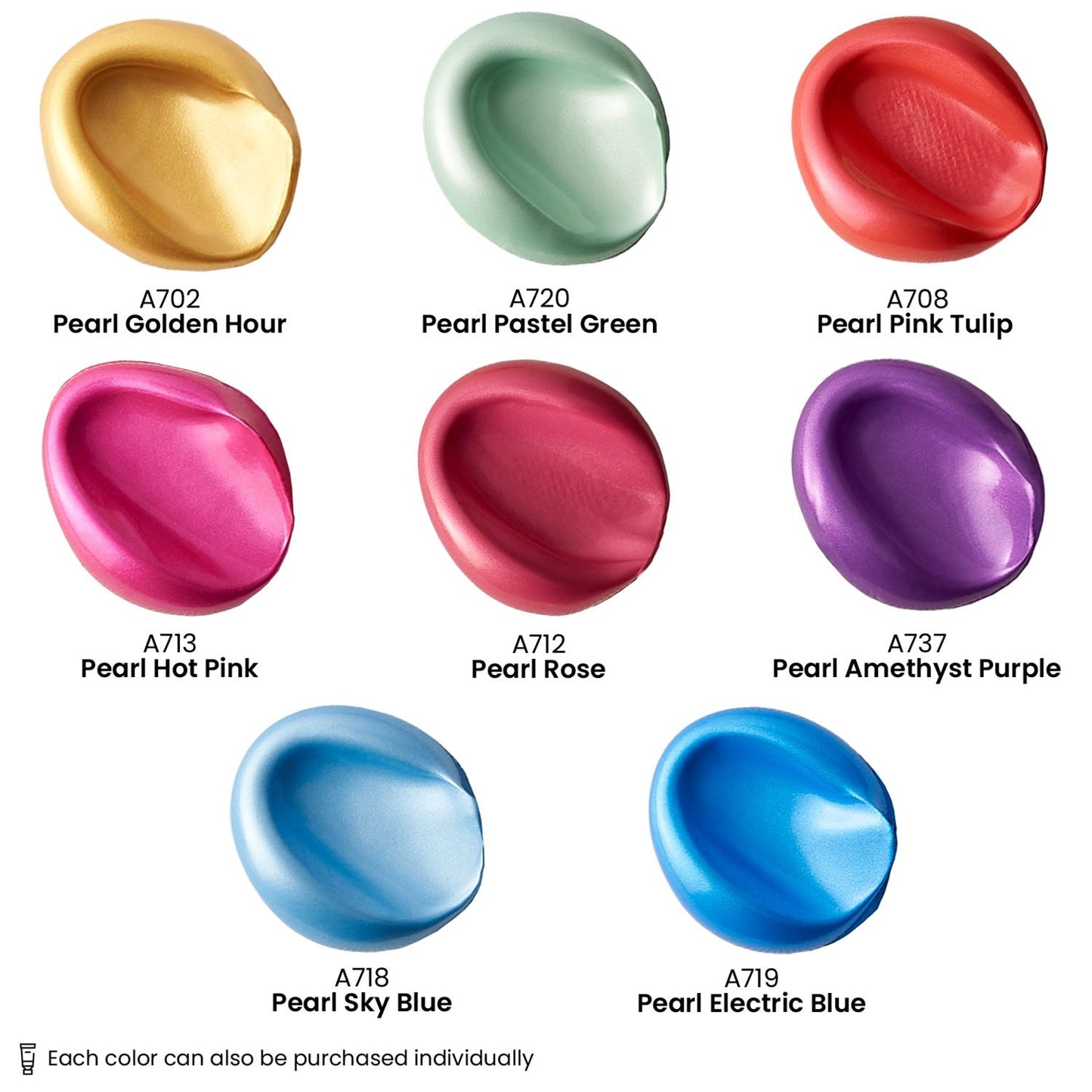 Pentart Jewel Tone Colors Matte Acrylic Paint Set of 6