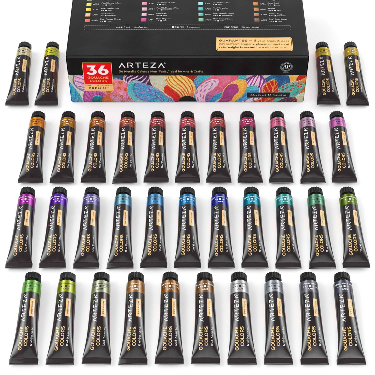 Arteza® 24 Color Gouache Paint Tubs