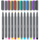 Micro-Line Pen, 0.1 Assorted Japanese Ink- Set of 12