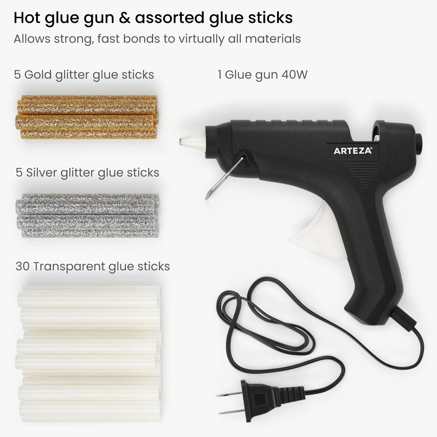 Artellius 100 Pack Red Hot Melt Mini Glue Gun Sticks 4 x 0.27 for DIY,  Art Craft & Repair Bonding, Colored Glue Sticks