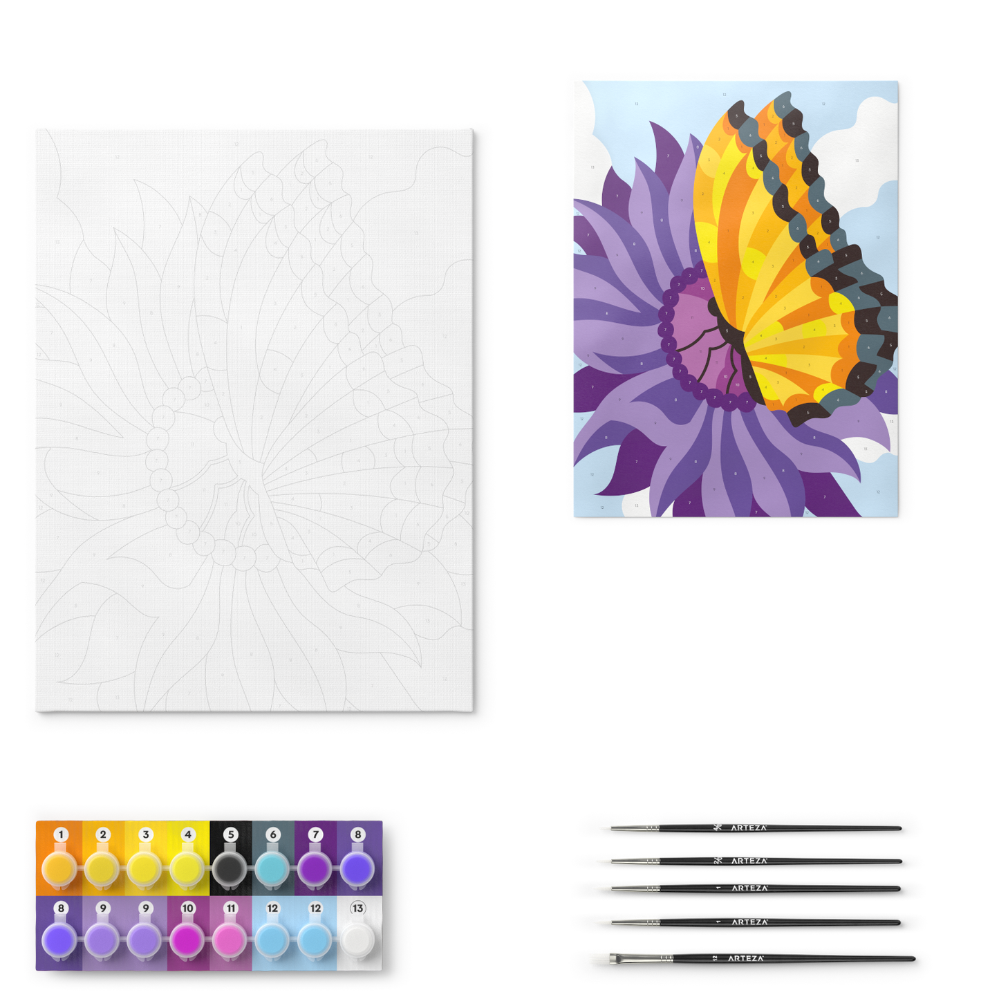 Paint by Numbers, Butterfly - Beginner Level Kit