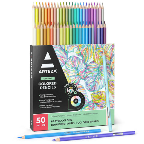 Pastel Colored pencils - Set of 50 –