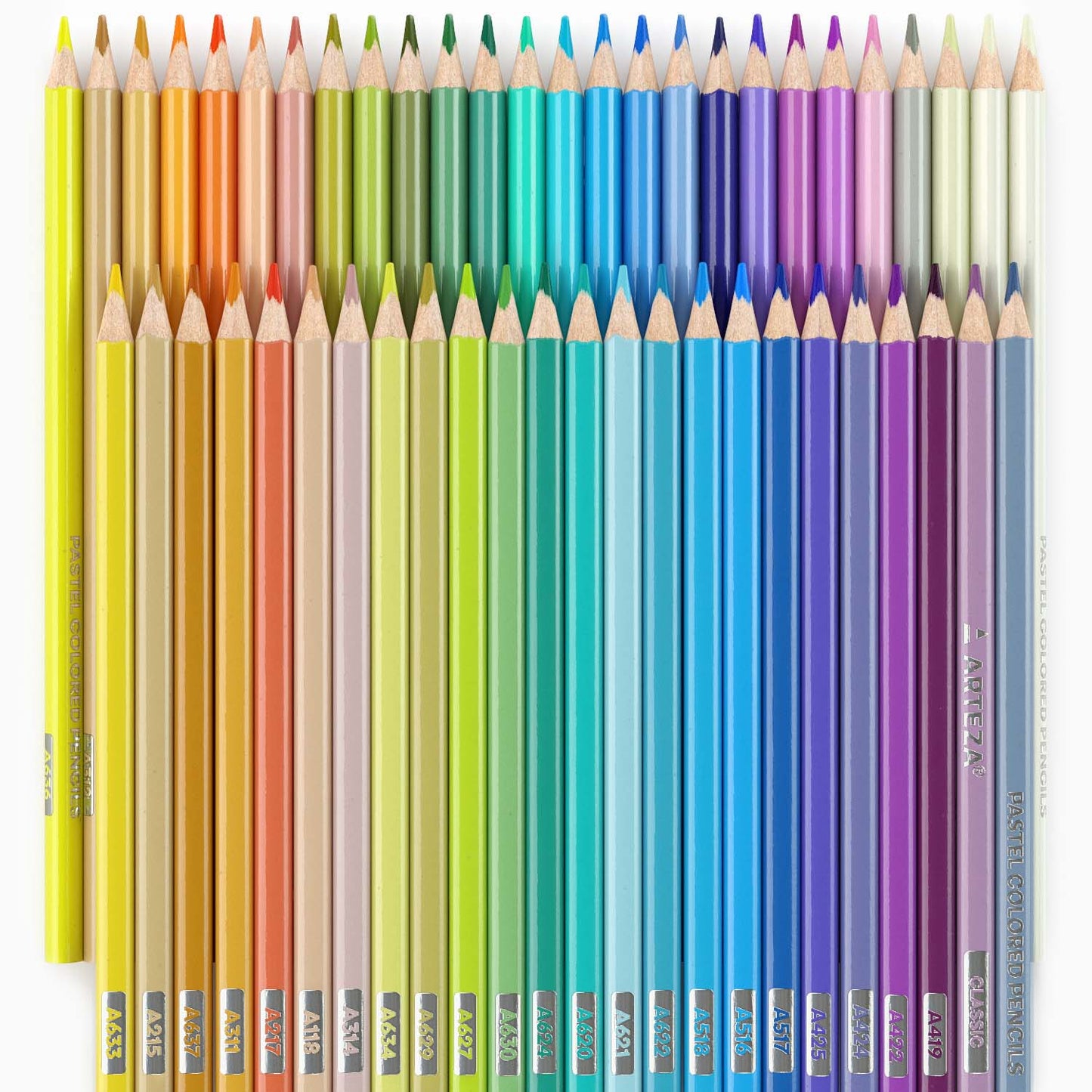 Pastel Colored Pencils - Set of 50