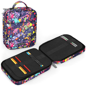 Pleated clutch, evening bag, makeup bag, travel case, Pen Case, Art  Supplies Bag, Pen Holder, Pencil Case, Craft Pouch