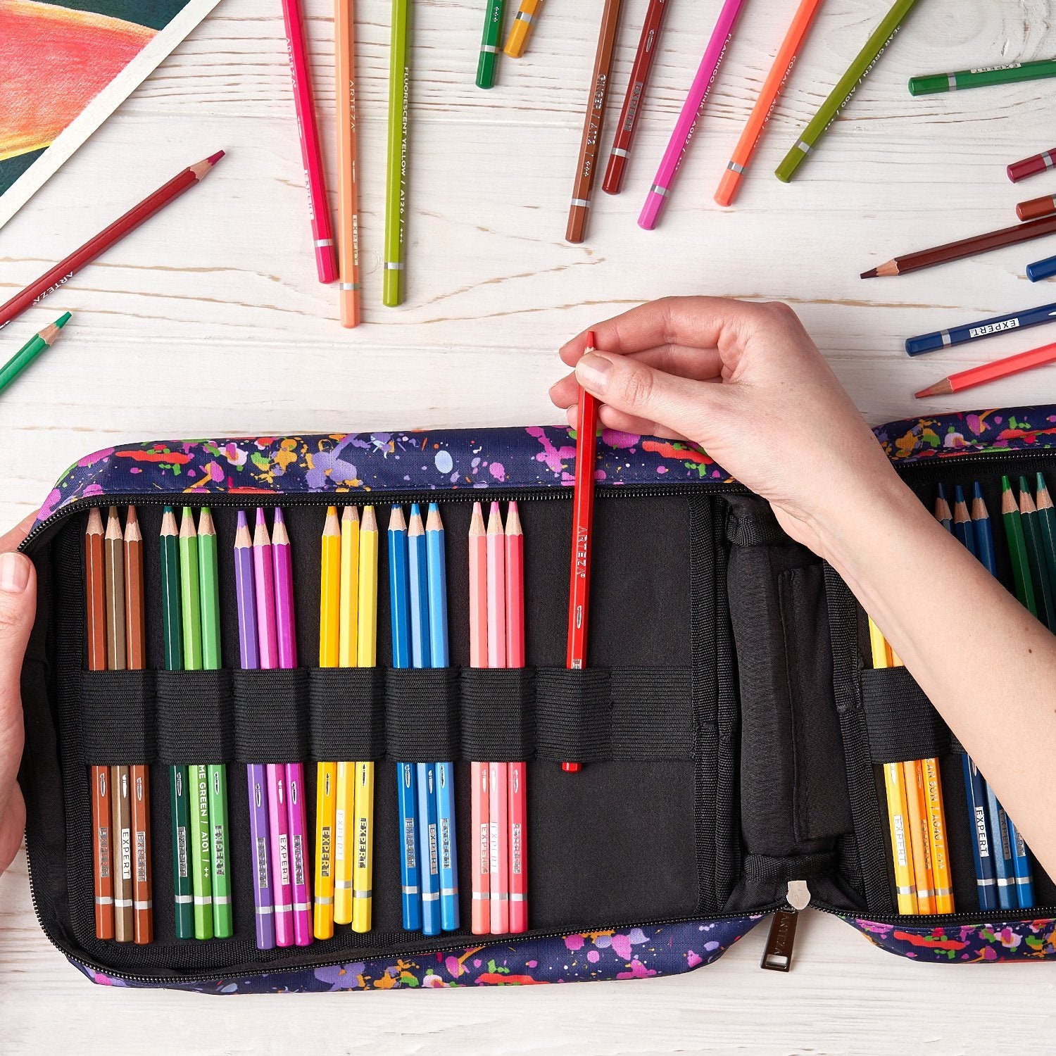 120 Slot Pencil Case Top Quality Pen Organizer Storage Bag for Gel