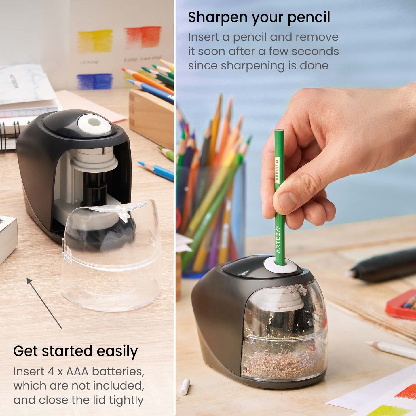 Pencil Sharpener & Electric Eraser Set