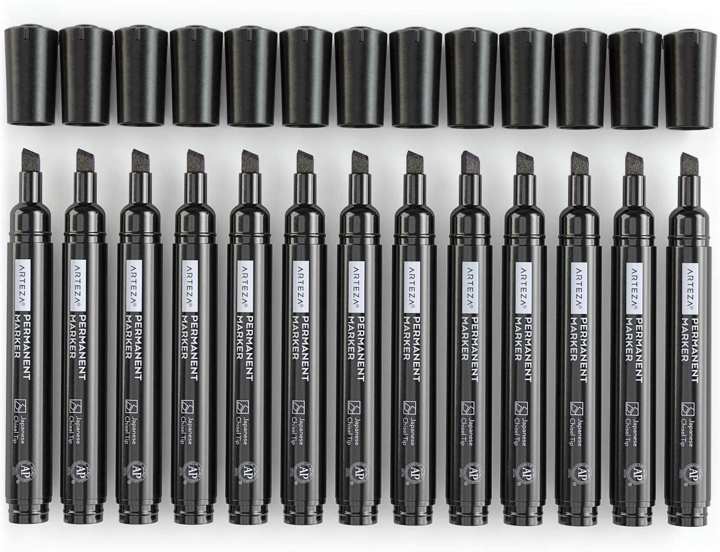 Permanent Markers, Black, Chisel Tip – Arteza.com