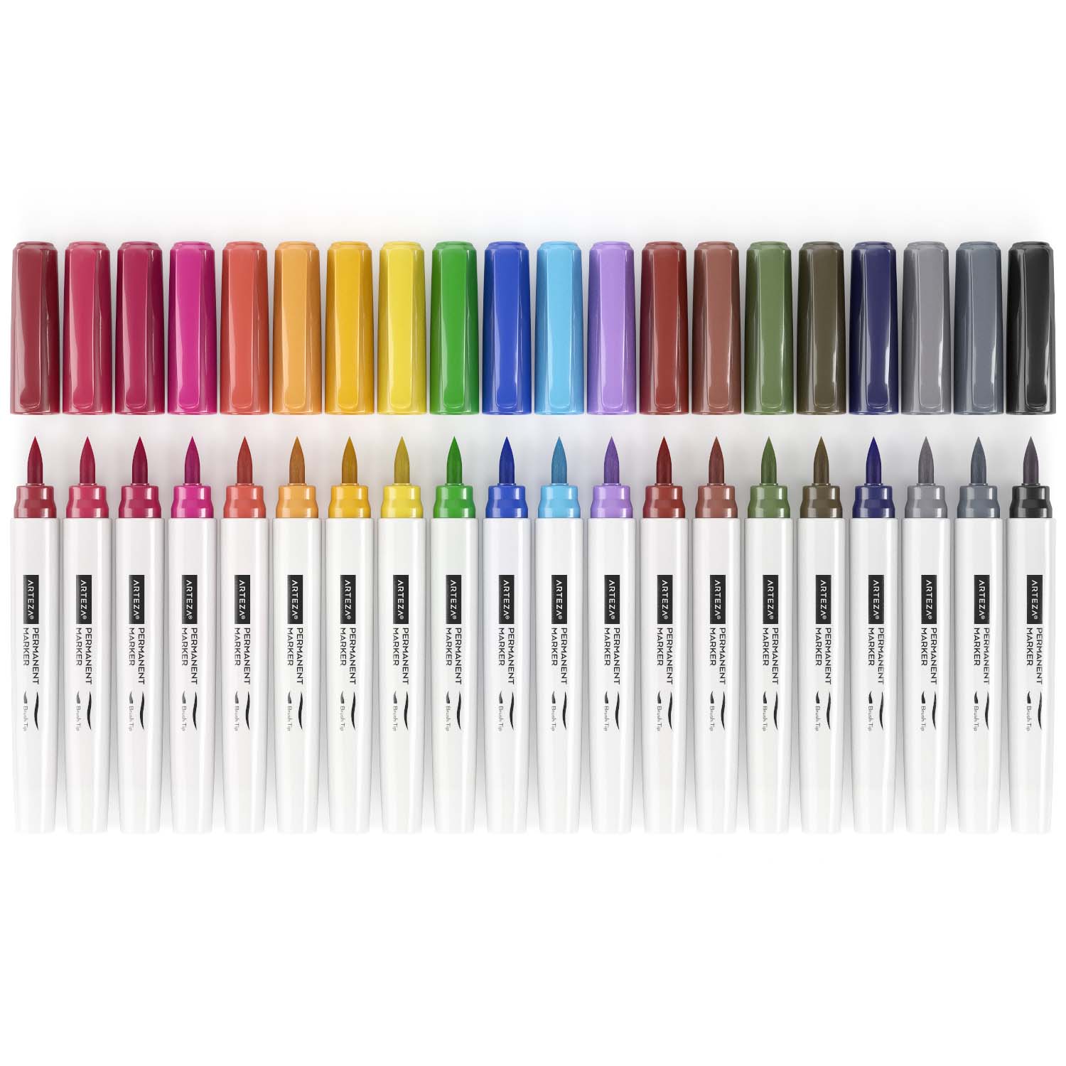 Arteza Permanent Markers, Fine Tip, Assorted Colors - Set of 40