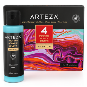Arteza Winter Acrylic Pouring Paint and Tool Art Set