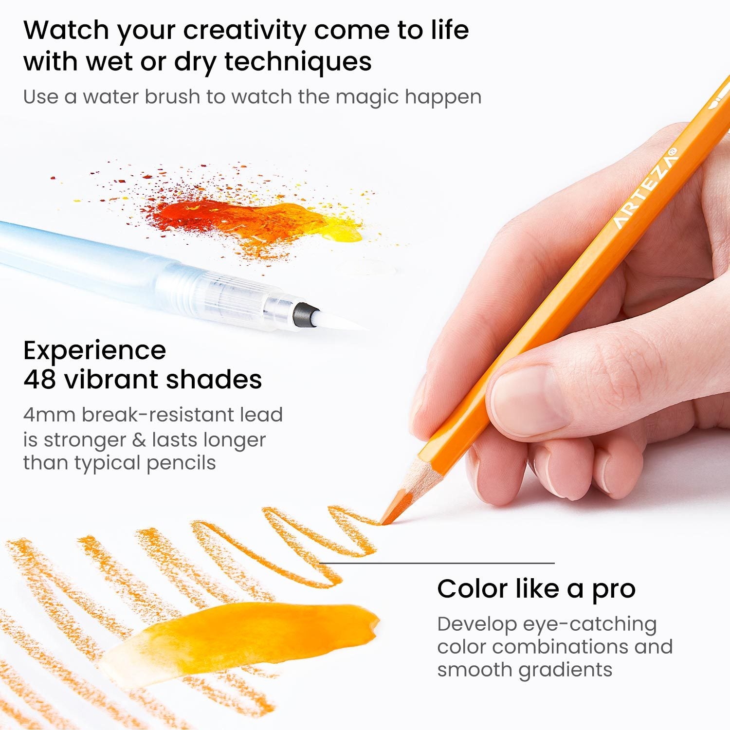 Brush Paint Pen, Glitter Waterbrush, Art-c Pre-filled Clear, Refillable 